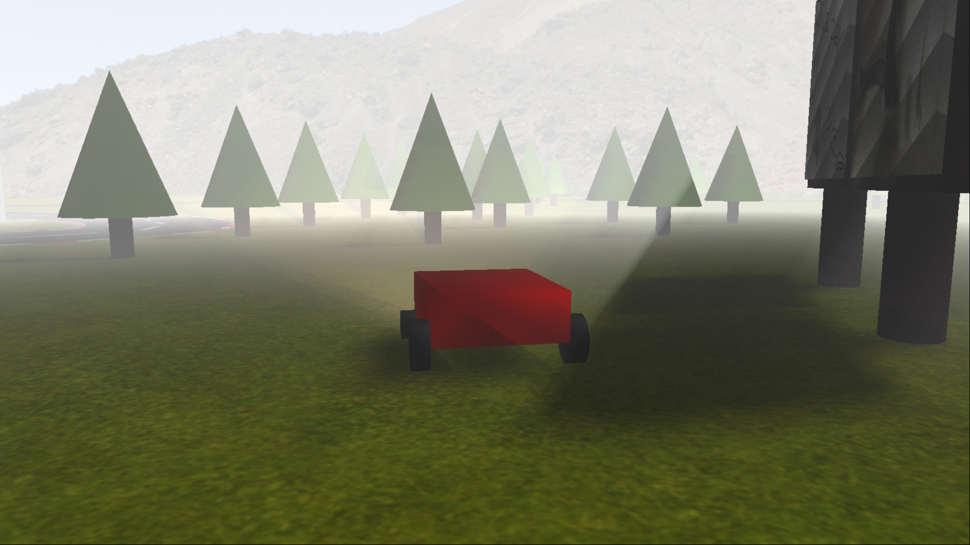 Screenshot showing the volumetric fog effect